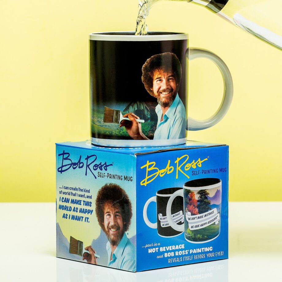 Bob Ross warmtegevoelige mok - op verpakking