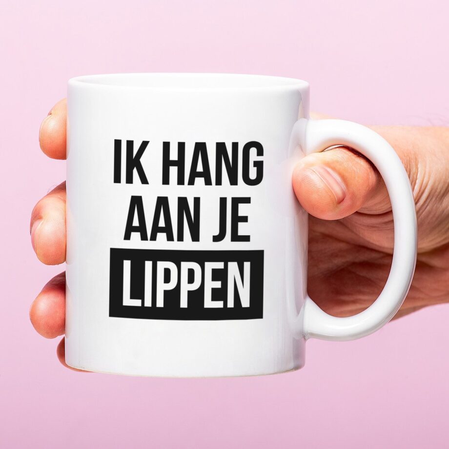 Mok Ik hang aan je lippen