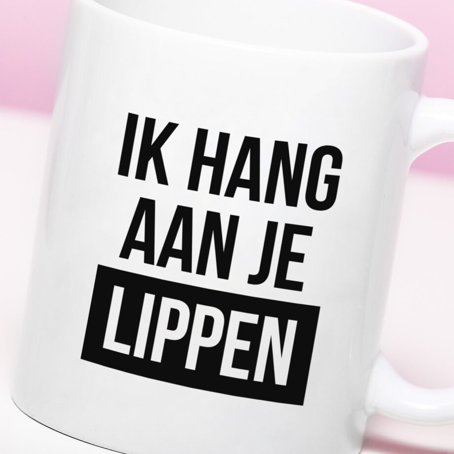 Mok Ik hang aan je lippen