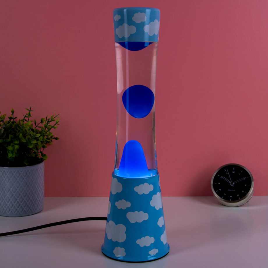 Lavalamp wolken met blauwe lava