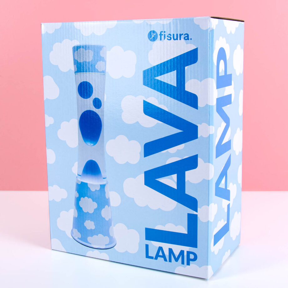 Lavalamp wolken met blauwe lava